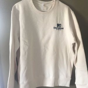 MTV Cream crew sweatshirt new